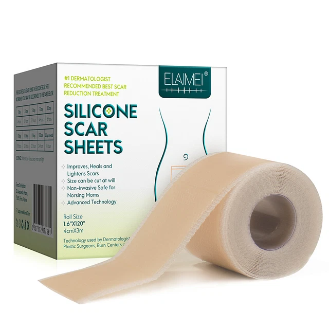 Parche de cinta adhesiva gel de silicona para eliminar cicatrices eficiente de 3 metros reducir trauma