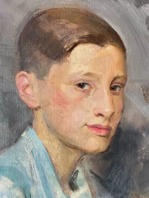 Gino MAZZOLI (1900-1974) Portrait d’un jeune garçon signé daté 1935 Huile toile