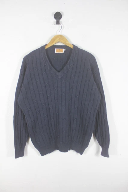 MAGLIONE CONTE OF Florence Uomo Taglia L Lana Logo Maniche Lunghe