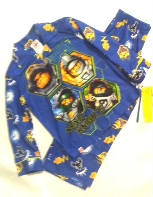 LEGO Nexo Knights Boy's Flannel Pajamas 2 piece Set NWT  Sizes 4/5  Blue