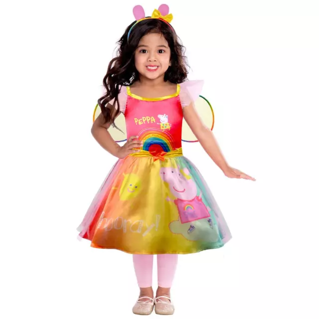Bambine Ufficiale Peppa Pig Arcobaleno Fairy Princess Libro Costume