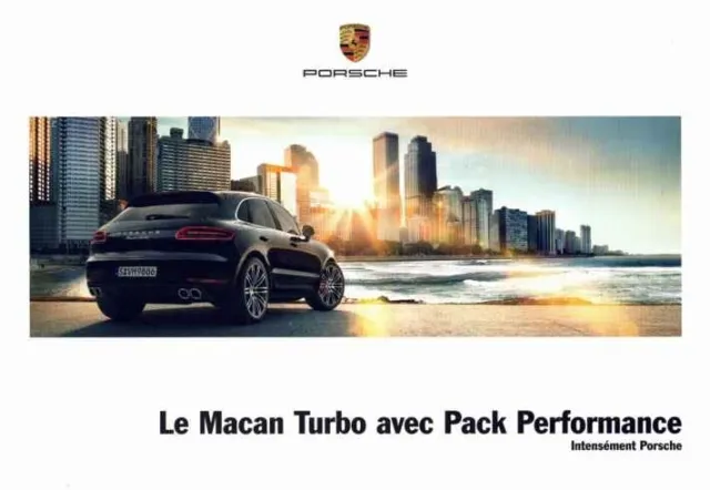 Catalogue Brochure Porsche Macan Turbo Pack Performance 09/2016 France