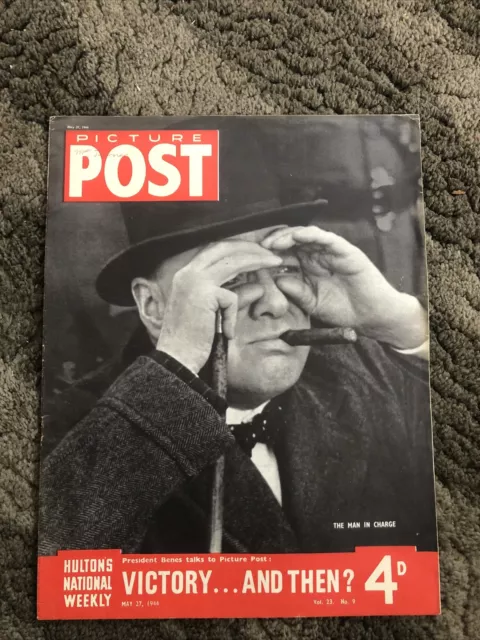 PICTURE POST MAY 27 1944 Winston Churchill Pre Invasion D Day WWII WW2 ...