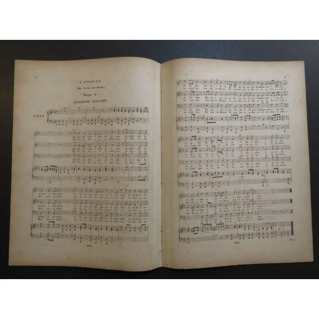 NEUKOMM Sigismond L'Angélus Chant Piano ca1840 4