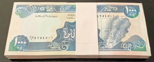 Lebanon 1991 UNC complete bundle 1000 Livres of 100 notes