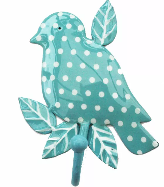 Style français minable poussin DOTTY BIRD BRANCHE CROCHET - BLEU, Polka Dot,