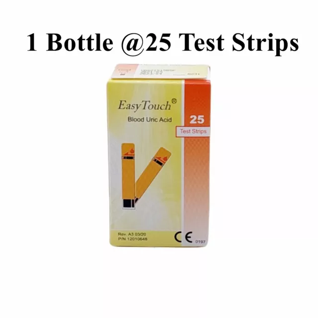 Original New Easy Touch Test Strips for Blood Uric Acid level – 25 Strips Total