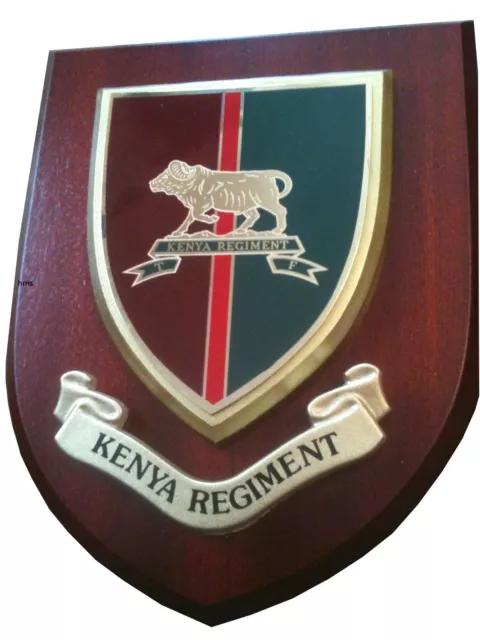 Placa de pared escudo militar del regimiento de Kenia