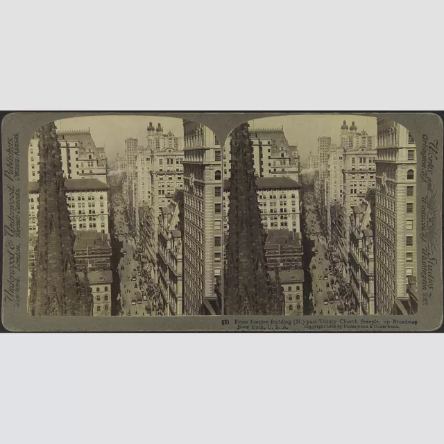 Stereofotografie: Underwood & Underwood. Broadway New York, 1902.