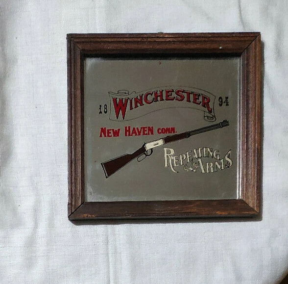 RARE WINCHESTER REPEATING Arms Pub Mirror 33cm x 23cm #F1