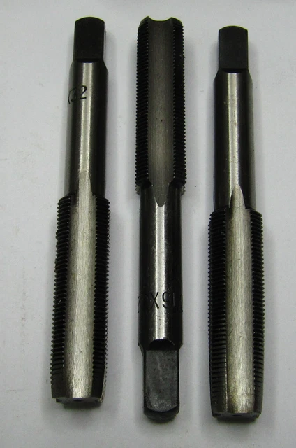 Anchor ME Series Model Engineering Tap Set – 32 & 40 Tpi, 1/4 To 3/8, Imperial, Carbon Steel, 3 Pieces