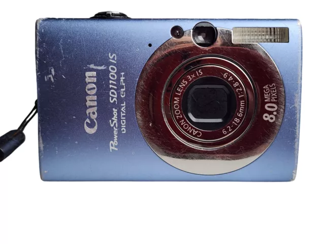 Canon PowerShot ELPH SD1100 IS Digital Camera 8MP 3x Zoom No Battery