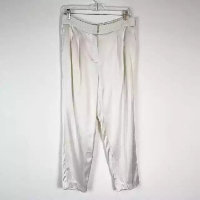 3.1 Philip Lim Pre-Owned Women's Hook and Bar Closure Trouser Pants Ivory Size 0