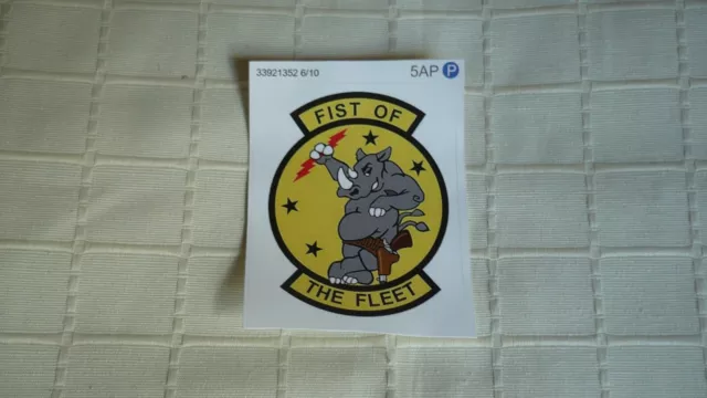 VFA-25 Fist of the Fleet F/A-18E Super Hornet Color Rhino Sticker Original