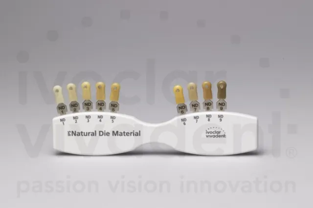 1Set Dental IPS Natural Die Material Shade Guide Ivoclar Vivadent ND1-9 Abutment