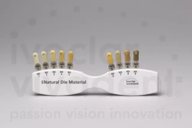 2Set Dental IPS Natural Die Material Shade Guide Ivoclar Vivadent ND1-9 Abutment