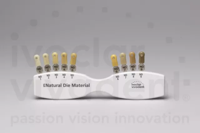5Set Dental IPS Natural Die Material Shade Guide Ivoclar Vivadent ND1-9 Abutment