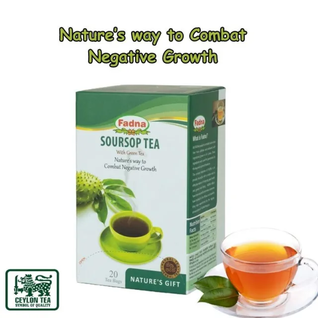 Soursop Leaf Tea Annona muricata Guanabana Organic Natural Ceylon 20 Tea Bags