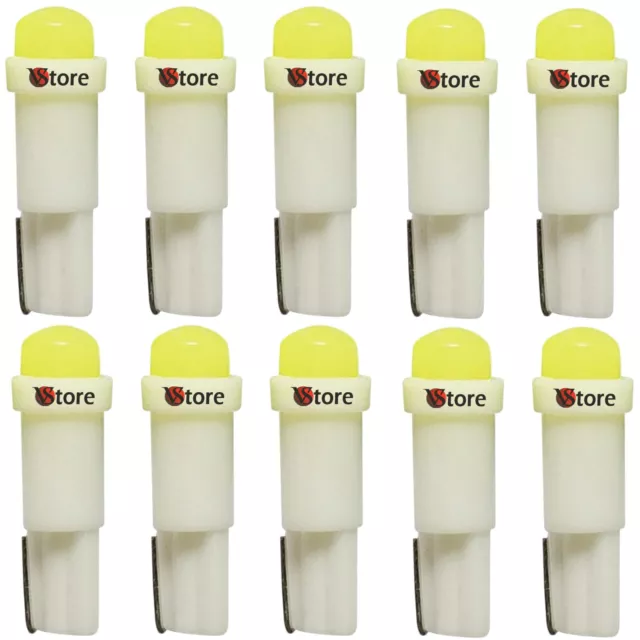 10 LED T5 COB BIANCO Lampade Luci Lampadine Per Quadro Strumenti e Posizione 12V