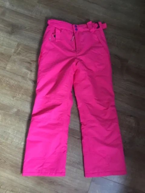 Mountain Warehouse Girls Pink Ski trousers Age 11-12 Waterproof Good Condition