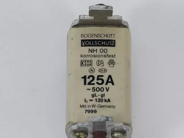 Bogenschütz Vollschutz 2450 Fusible 125A 500V NH00 Gl 120kA 3