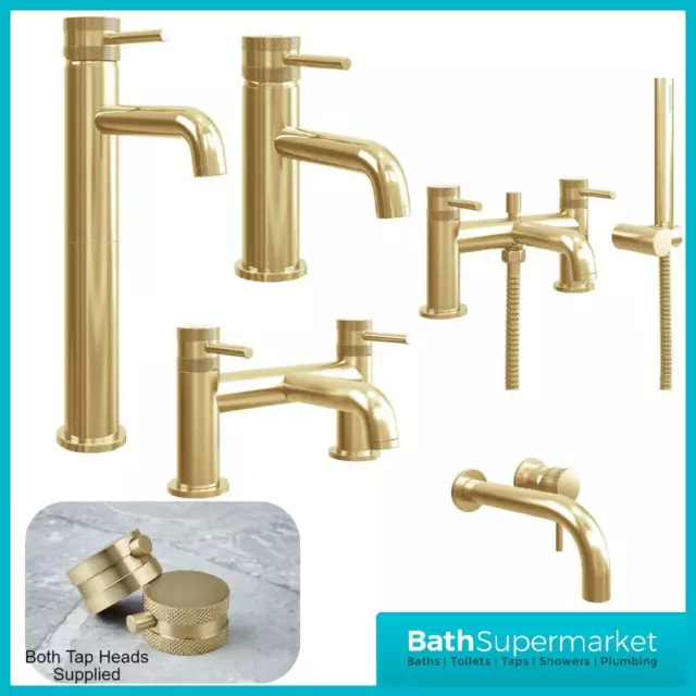 Brass Bathroom Deck Sink Faucet Basin Mixer Taps Single Lever Brushed Gold