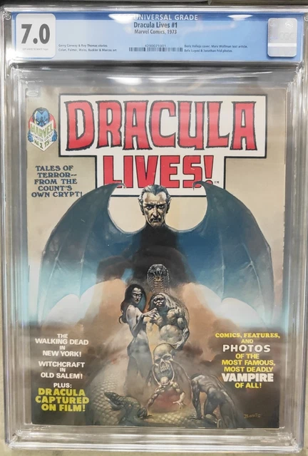 Dracula Lives! #1 CGC 7.0 OW/W MARVEL Boris Vallejo