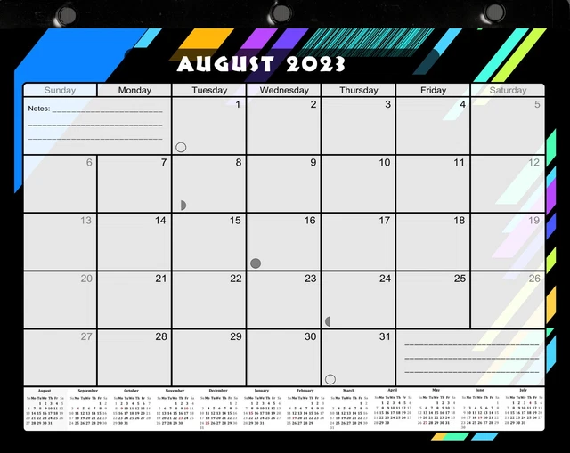 20232024 ACADEMIC YEAR 12 Months Student Calendar in Protective Sleeve