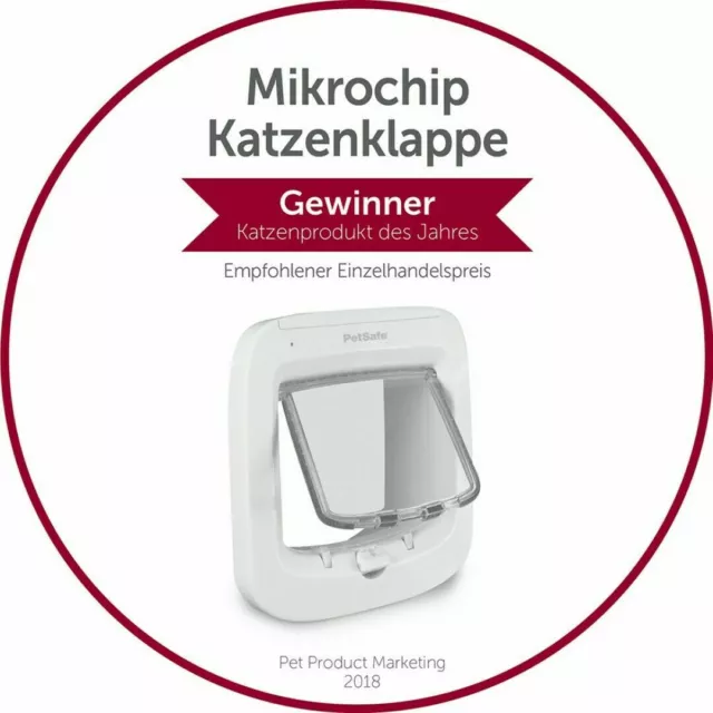 Petsafe Mikrochip-Katzenklappe Blanc Rfid-Technologie 4 Verschlussoptionen 2