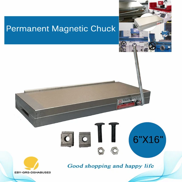 6x16 inch Fine Pole Magnetic Chuck Machining Workholding Permanent Grinding US