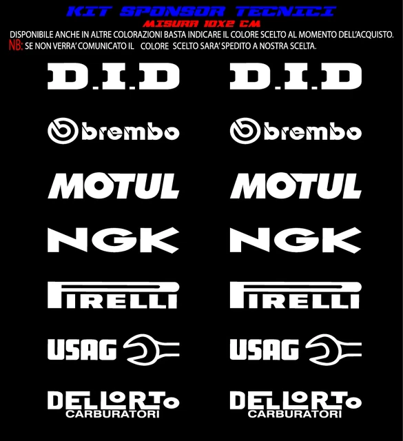 Adesivi Sponsor Per Moto E Caschi - Vinile, Confezione Da 2, Resistente - Foto 8