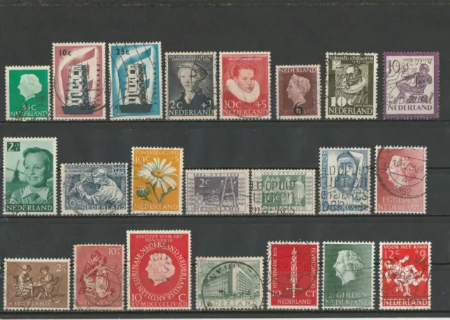 Wertvolles Lot Briefmarken 22 Werte ab 1950 Holland, Niederland