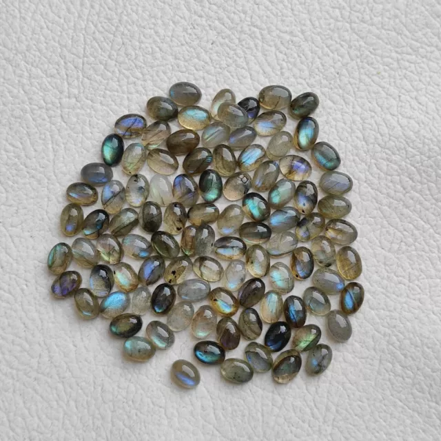 7X5 MM Oval Shape Rare Flashy Labradorite Cabochon Good Quality Gemstone V93-3