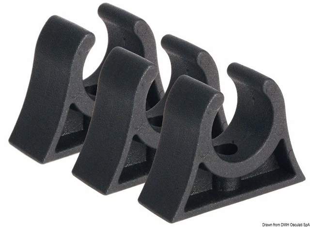Clip Noir Pour Tubes 22/24 MM Marque Osculati 34.358.22