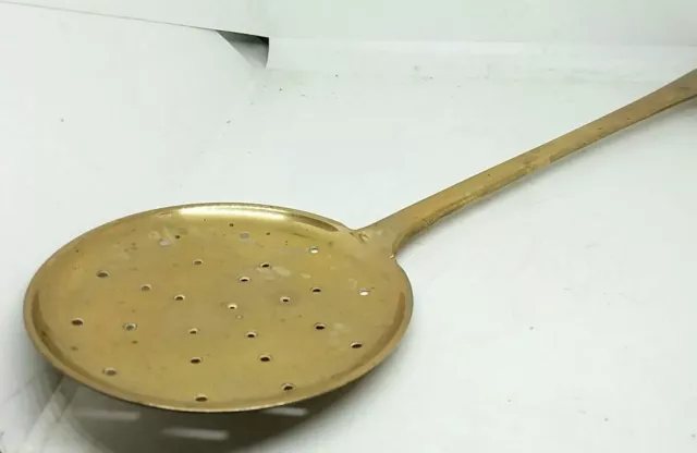 Cucchiaio schiumatoio schiumatoio vintage grande setaccio da servizio colander 14 pollici 35,5 cm