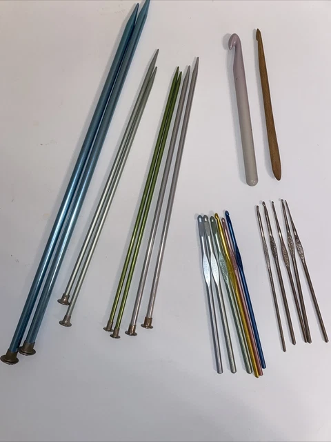 Lot of Vintage Knitting Needles And Crochet Hooks. Used Lot of Vintage Knitting Needles And Crochet Hooks. Used