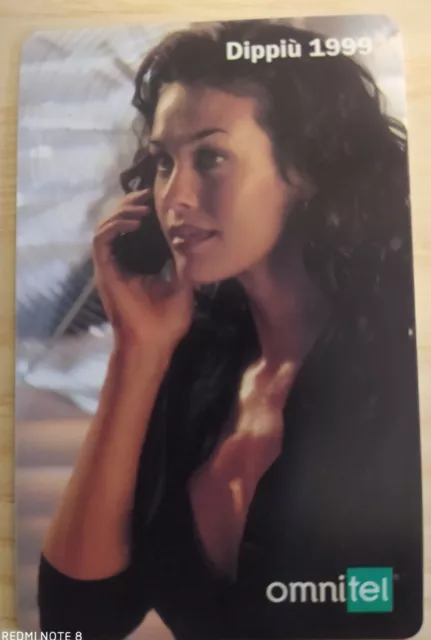 OMNITEL Rara Scheda telefonica RICARICA MEGAN GALE DIPPIU' 1999 