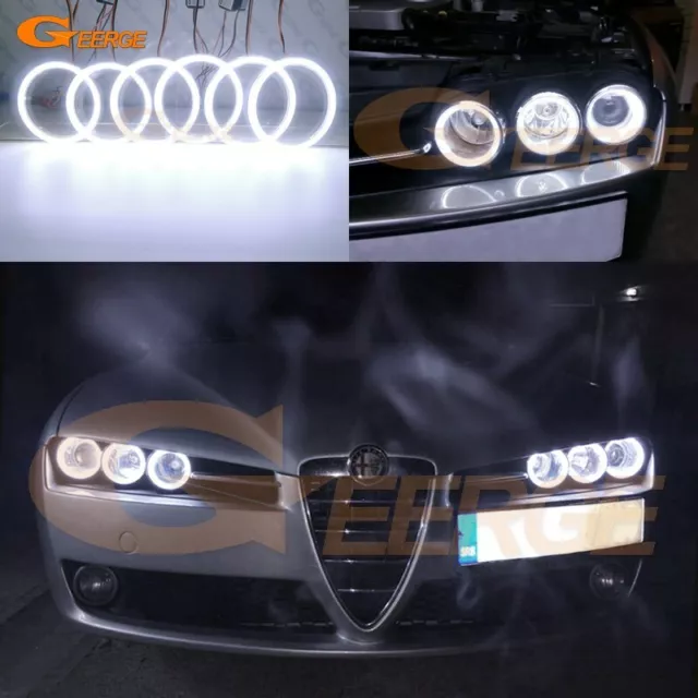 Car Headlight LED Angel Eyes Cotton Light for Alfa Romeo 159 2005~2011 Auto  Accessories Halo Ring Daytime Running DRL Lamp