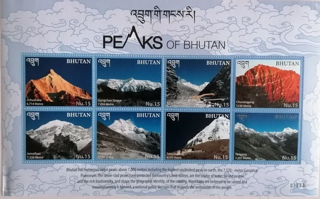 BHUTAN - Block "Peaks of Bhutan", postfrisch, siehe Scan