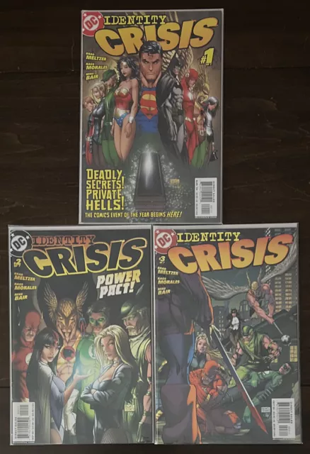 Identity Crisis #1-7 FULL SET ALL NM- 9.2 OR HIGHER DC COMICS 2004 SERIES