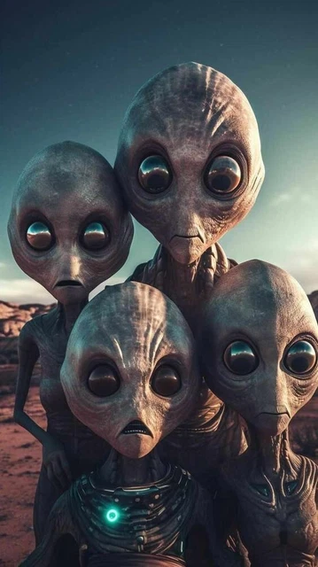 Plaque Métal Extraterrestre - 30 X 20 Cm - Étain - Déco Murale - Neuf