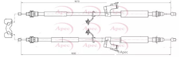 Handbrake Cable fits FORD FOCUS C-MAX 2.0 Rear 05 to 07 Hand Brake Parking Apec