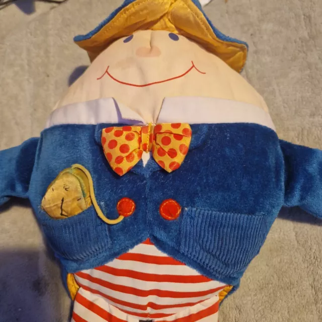 Vintage Boots Humpty Dumpty Baby Toy Rattle Soft Toy