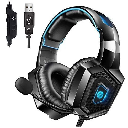 HP Stereo Gaming Headset PC Over Ear Headphones 7.1 Surround Sound with Mic