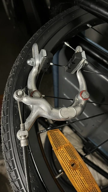 Étrier Frein Avant Vélo Ancien Bowden 1900 - Système Tringle - Occasion Argenté