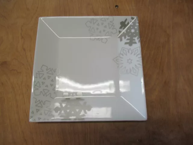 Food Network SNOWFLAKE COLL SQUARE Salad Plate 8 1/4" 1 ea   7 available