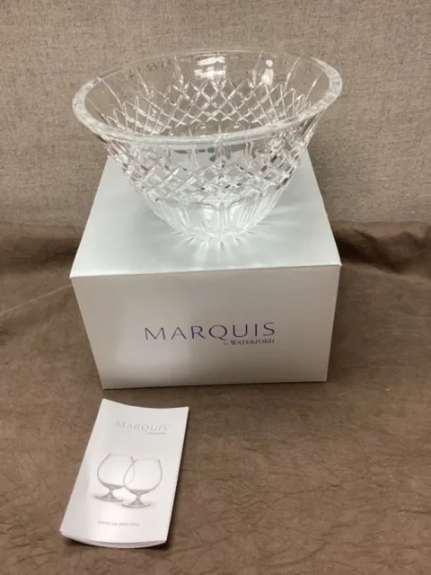 SHELTON Marquis by Waterford 8" Leaded Crystal Bowl Original Box Classic Beauty