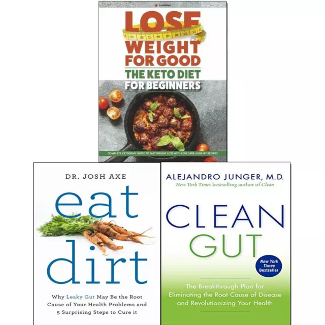 Clean Gut, Eat Dirt, Lose Weight For Good Keto Diet 3 Books Collection Set NEW