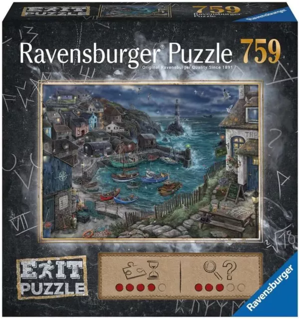 Ravensburger EXIT Puzzle 17365 Das Fischerdorf - 759 Teile Puzzle für Erwachsene