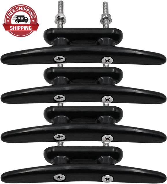 Black Nylon Boat Cleats Dock Cleats Nylon Kayak Rope Tie Cleat 4 Pack,Include In